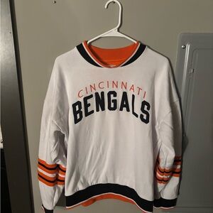 STARTER White, Orange & Black Cincinnati Bengals Pullover